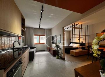 a07b44ca0c2098b405998c6bfc76114bf1efef65 · Apartamento com 1 dormitório para alugar, 62 m² por R$ 4.500,00/mês - Ponta da Praia - Santos/SP