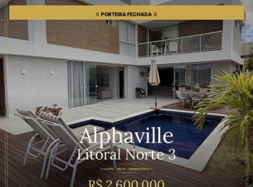Casa de 5 quartos, Camaçari · Casa à venda 4 suítes no Alphaville Litoral Norte 3