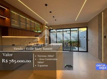 Casa · 140m² · 3 Quartos · 2 Vagas · Casa à Venda - Eville Bady Bassitt R$ 785.000,00