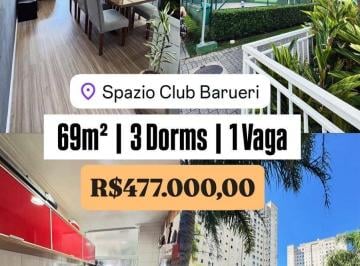 Apartamento · 69m² · 3 Quartos · 1 Vaga · Apartamento em Alphaville Industrial, Barueri/SP