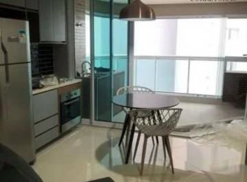 Apartamento · 50m² · Aluga Flat mobiliado Andar alto Vista parcial para o mar, Pompéia - Santos