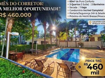 Apartamento · 60m² · 3 Quartos · 3 Quartos (Suíte) no Verte Belém - Oportunidade Unica R$ 480 mil!