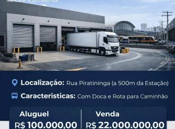 anuncio_galpao_bras_ilustrativa1776121492011.png · Galpão / Barracão 1500M² PARA VENDA OU LOCAÇÃO 2 entradas, 1 pela Rua Piratininga e a outra pela Rua
