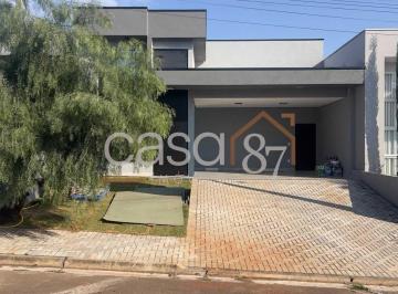Casa · 142m² · 3 Quartos · 2 Vagas · Condomínio Real Park Sumaré - Linda casa térrea pronta para morar, com 3 suítes, escritório e piscin