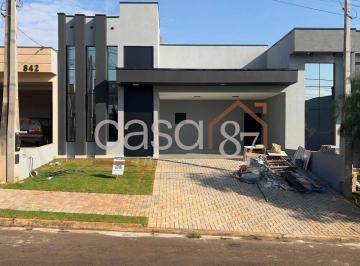 Casa · 142m² · 3 Quartos · 2 Vagas · Condomínio Real Park Sumaré - Linda casa térrea pronta para morar, com 3 suítes, escritório e piscin
