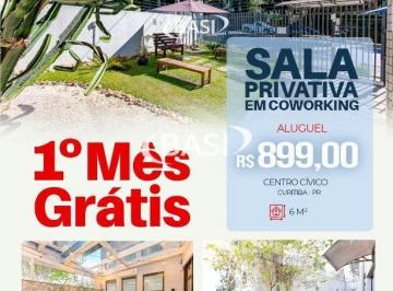 Comercial · 6m² · SALA COMERCIAL MOBILIADA NO CENTRO CIVICO PARA ATE 1 PESSOAS
