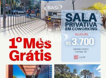Comercial · 12m² · Sala comercial pronta para empresas iniciantes | Coworking com sala privativa e sem condominio (Cent
