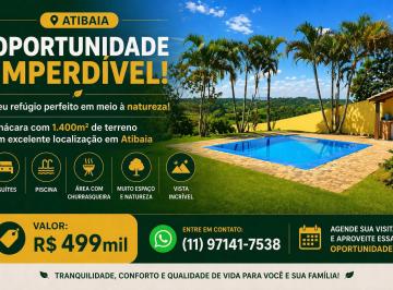 Rural de 2 quartos, Atibaia · Atibaia chácara