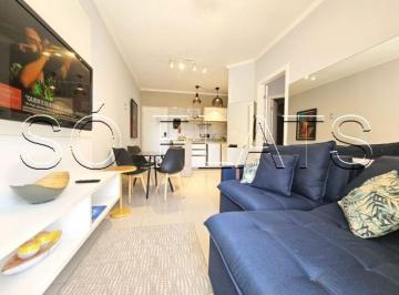 Apartamento · 38m² · 1 Quarto · 1 Vaga · Flat na Riviera totalmente mobiliado com varanda serviços completos e acesso à praia