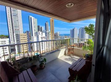 Apartamento de 4 quartos, Salvador · Fabuloso Ap. ONDINA 4/4 2 suítes 175m2 varanda vista mar 2 vgs nascente arm. Planejados