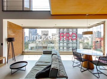 Apartamento · 100m² · 1 Quarto · 1 Vaga · Duplex de 2020, mobiliado, 1 suíte, lavabo, 1 vaga e depósito em Pinheiros