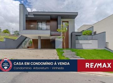 Casa · 414m² · 4 Quartos · 4 Vagas · Casa à venda com 4 suítes recém construída - Condomínio Arboretum - Vinhedo/SP.