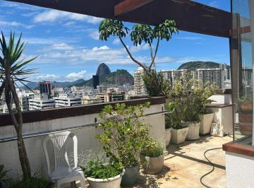 Apartamento · 255m² · 3 Quartos · 2 Vagas · ✨ Excelente cobertura duplex em rua nobre de Botafogo | Vista para o Pão de Açúcar e o Corcov