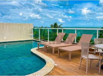 Apartamento · 37m² · 1 Quarto · Flat Novo no Jardim dos Coqueiros – Vista Livre para o Mar a 50m da Praia de Tamandaré-Ed Jardins do