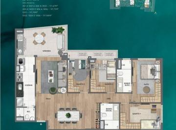 Apartamento · 118m² · 4 Quartos · 2 Vagas · À venda no condomínio-clube La Isla, Rua Delfina 71 com 4 quartos