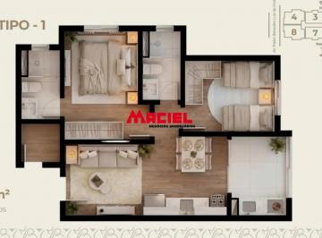 Apartamento · 55m² · 2 Quartos · 1 Vaga · Lançamento Zona Sul