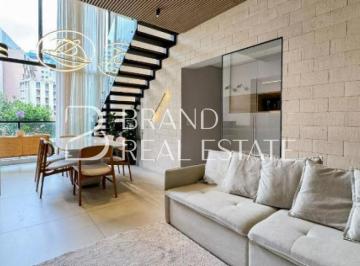 Apartamento · 115m² · 3 Quartos · 2 Vagas · Apartamento duplex mobiliado à venda na Vila Olímpia,  sofisticação, conforto e, 3 suítes e 2 vagas!
