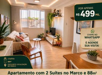 p11wdlm2owu5mjrinmm0ytaz_md · Apartamento com 2 Suítes à venda no Marco, 88m² -Semimobiliado -ED.Edyr Proença
