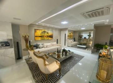 Foto 01 · Apartamento alto padrão três suítes e varanda gourmet vista mar a venda no Hemisphere em Pituaçu
