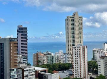 Apartamento de 4 quartos, Salvador · Espetacular Ap.CANELA 4/4 suíte lavabo 215m2a.alto vista mar 3 vgs nascente dependência academia