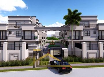 Fachada · Sobrados em Condomínio de Luxo na Mercês: 3 quartos, 1 suíte, 1 sala, 3 banheiros, 2 vagas - 275m² e