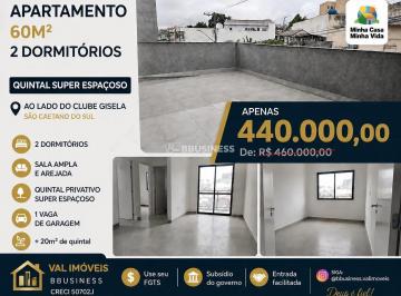 anuncio_60m2_sem_suite1785693454426.png · Apartamento à venda 60m² 2 dorms com quintal 1 vaga à venda, Nova Gerty, São Caetano do Sul, SP