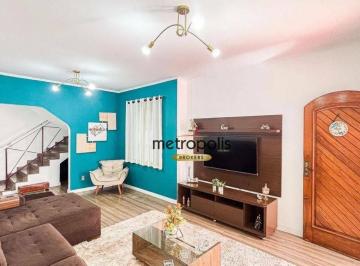 Sala · Sobrado com 3 dormitórios à venda, 202 m² por R$ 680.000,00 - Parque Jaçatuba - Santo André/SP