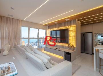 f3af518f1a97e5193e1ba4ac9aaa81e14bd1fc39 · Cobertura com 4 dormitórios à venda, 191 m² por R$ 4.300.000,00 - Gonzaga - Santos/SP