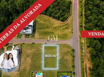 Terreno · 800m² · Condomínio Terras da Alvorada - Terreno com 800 m² em Condomínio Fechado de Alto Padrão