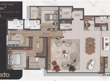 Planta 01 - 3 dorm 170m² · Apartamento em Moema São Paulo SP