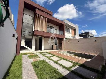 Casa · 179m² · 4 Quartos · 2 Vagas · Casa moderna em condomínio com lazer, com 4 quartos (3 suítes), sendo 1 no primeiro pavimento e 3 no