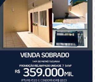 4d909e96f924e79f5c2dde942775ff6bb42e2806 · Sobrado com 2 dormitórios à venda, 54 m² por R$ 359.000 - Vila Germinal - São Paulo/SP