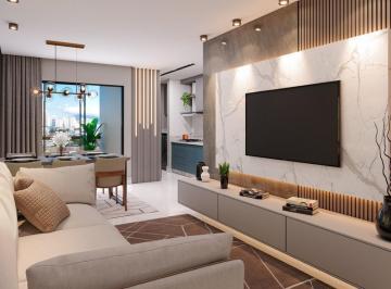 Living · Ilha de Maiorca Residence - Andar Alto | Itapema - Morretes | 1 Suíte + 1 Demi Suíte e 1 Vaga, 64 m²