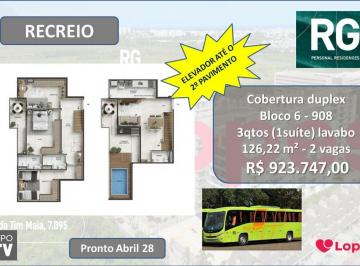 Apartamento de 3 quartos, Rio de Janeiro · Cobertura com 3 quartos para vender no Recreio dos Bandeirantes, 126m2, Condomínio RG PERSONAL RESID