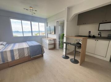Apartamento · 34m² · 1 Quarto · 1 Vaga · Studio Mobiliado no Estreito: Vista Mar, Vaga Livre e Próximo à Ponte