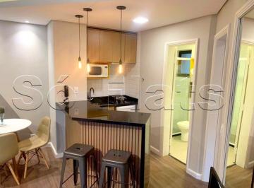 Apartamento · 40m² · 1 Quarto · 1 Vaga · Flat na Av. Cidade Jardim com a Faria Lima contendo 40m², 01 dormitório e 01 vaga, para locação.