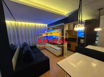 Apartamento · 52m² · 2 Quartos · 1 Vaga · Lindo Apartamento de 2 Dormitórios com armários planejados no Condomínio Flex Suzano