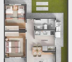 Casa Venda 56m² de 2 quartos · Casa à venda em Piracicaba, Gleba Califórnia, com 2 quartos, com 56 m², Residencial Campo Belo