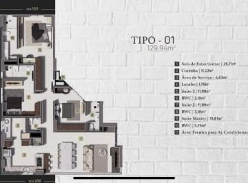 Apartamento · 130m² · 3 Quartos · 2 Vagas · Apartamento 3 quartos 129,94m² Centro Balneário Camboriú