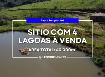 Rural · 39860m² · 3 Quartos · Sítio dos Sonhos: 4 Lagoas, Casa Moderna e Paz Absoluta em Passa Tempo/MG.