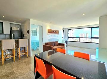 Apartamento · 54m² · 1 Quarto · 1 Vaga · Lindo apt. mobiliado no Ed. Studio da Praia em Ponta Negra com vista mar