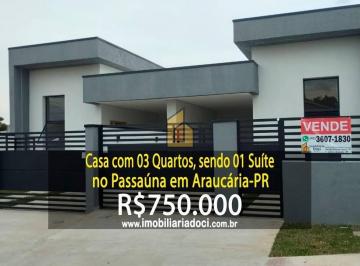 ee978414429809d0d46c32d073d67e6bfae92d96 · Casa de 03 Quartos com suíte no Passaúna em Araucária-PR - A venda por R$750.000,00