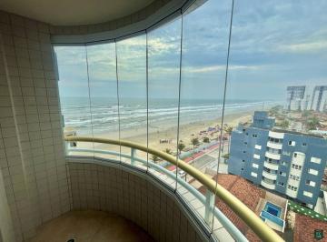 Apartamento de 1 quarto, Mongaguá · Apto 1 Dorm c/ Vista para o Mar e Varanda Envidraçada e Lazer Completo na Orla – 300k