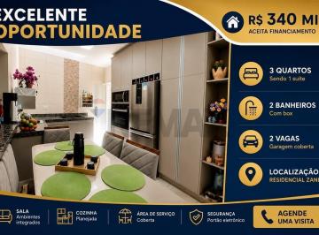 Casa · 76m² · 3 Quartos · 2 Vagas · Casa à venda - Residencial Zanetti - Franca/SP - 03 Quartos - 01 suíte - 76m²