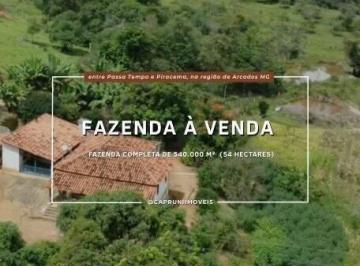 Rural · 540000m² · 7 Quartos · 5 Vagas · Fazenda de 54 Hectares com Infraestrutura Completa entre Piracema e Passa Tempo.