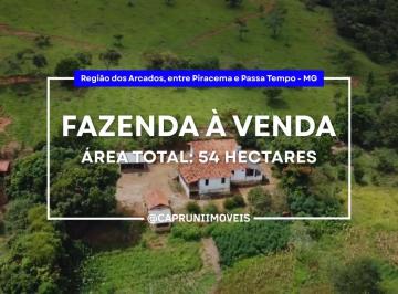 Rural · 540000m² · 7 Quartos · 5 Vagas · Fazenda de 54 Hectares com Infraestrutura Completa entre Piracema e Passa Tempo.