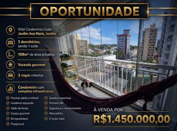 Apartamento · 108m² · 3 Quartos · 2 Vagas · Vitta Condominio Clube - Apartamento Padrão a Venda no Condomínio Vitta Club em Jundiaí