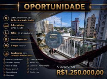 Apartamento · 108m² · 3 Quartos · 2 Vagas · Vitta Condominio Clube - Apartamento Padrão a Venda no Condomínio Vitta Club em Jundiaí
