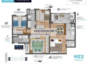 Apartamento · 76m² · 3 Quartos · 2 Vagas · Apartamento em Conjunto Residencial Trinta e Um de Março, São José dos Campos/SP de 76m² 3 quartos à
