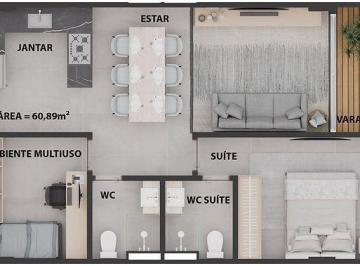 Apartamento · 60m² · 2 Quartos · 1 Vaga · Apartamento em Cabo Branco, João Pessoa/PB de 60m² 2 quartos à venda por R$ 938.350,00